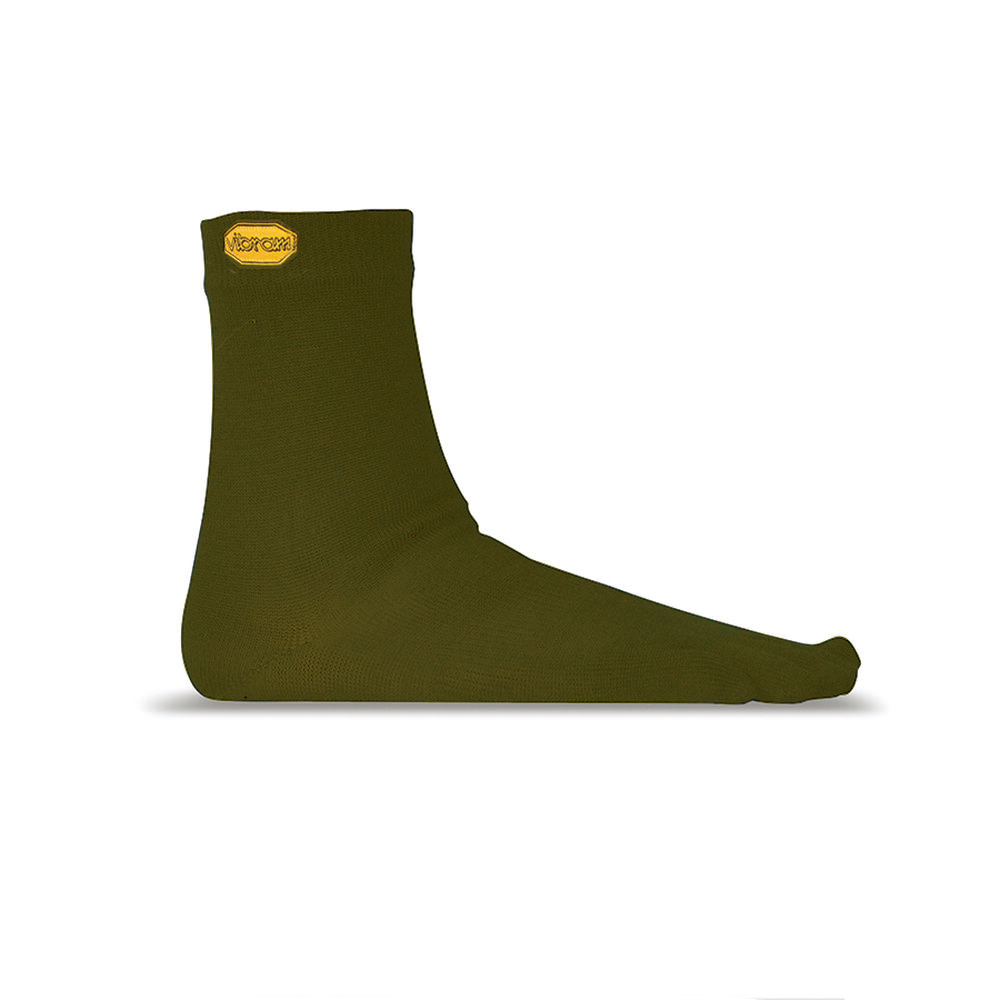 Vibram Fivefingers Crew Wool Womens Five Finger Socks Green Australia (TPJ813670)